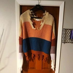 Distressed sweater